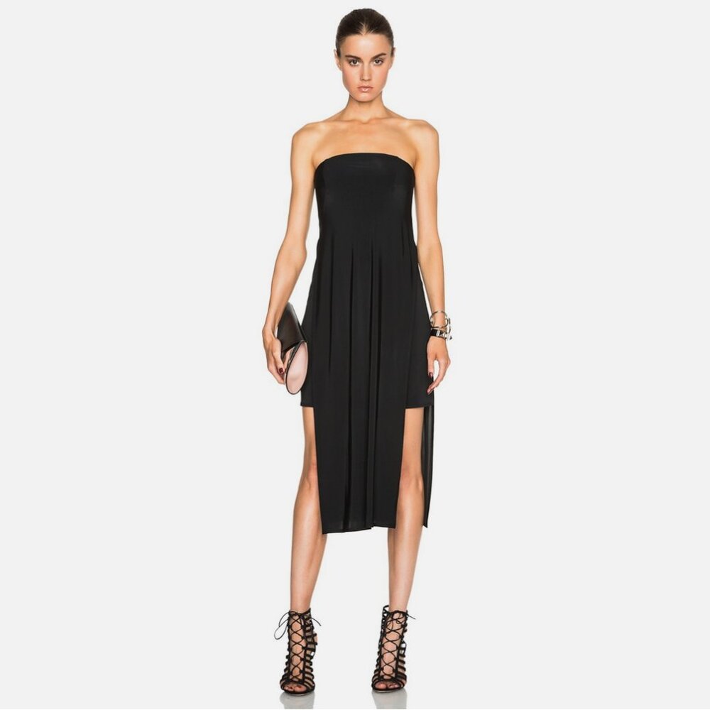 Helmut Lang Faint Draped Strapless Dress